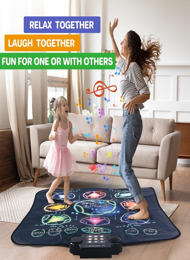 Zitranse Dance Mat, Electronic Dance Mixer Rhythm Step PlayMat,Dance pad Game Toy for Girls Boys,Christmas/Festival/Birthday Gift for Kids, Built-in Music,24 Challenge Levels,Age 3-4 6 7 8 9 10 11 12+ Year Old - Image 2